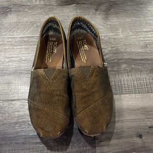 Toms Men's Corduroy Brown Loafers